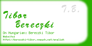 tibor bereczki business card